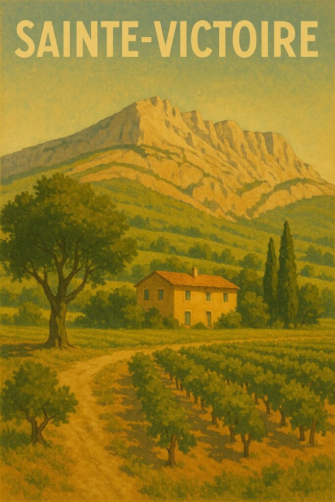 De berg Sainte Victoire - illustratie