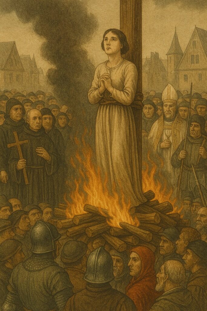 Jeanne d'arc sur le bûcher