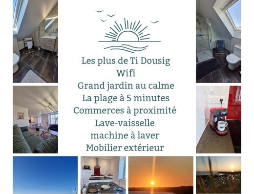 Ti-dousig Charmant familiehuis, stranden op 1 km van de haven en het centrum van Audierne