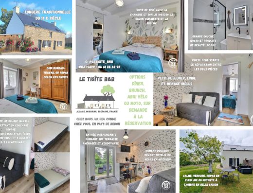 Das Tigîte B&B, eine Gästezimmer-Suite mit separatem Eingang und zwei Schlafbereichen.