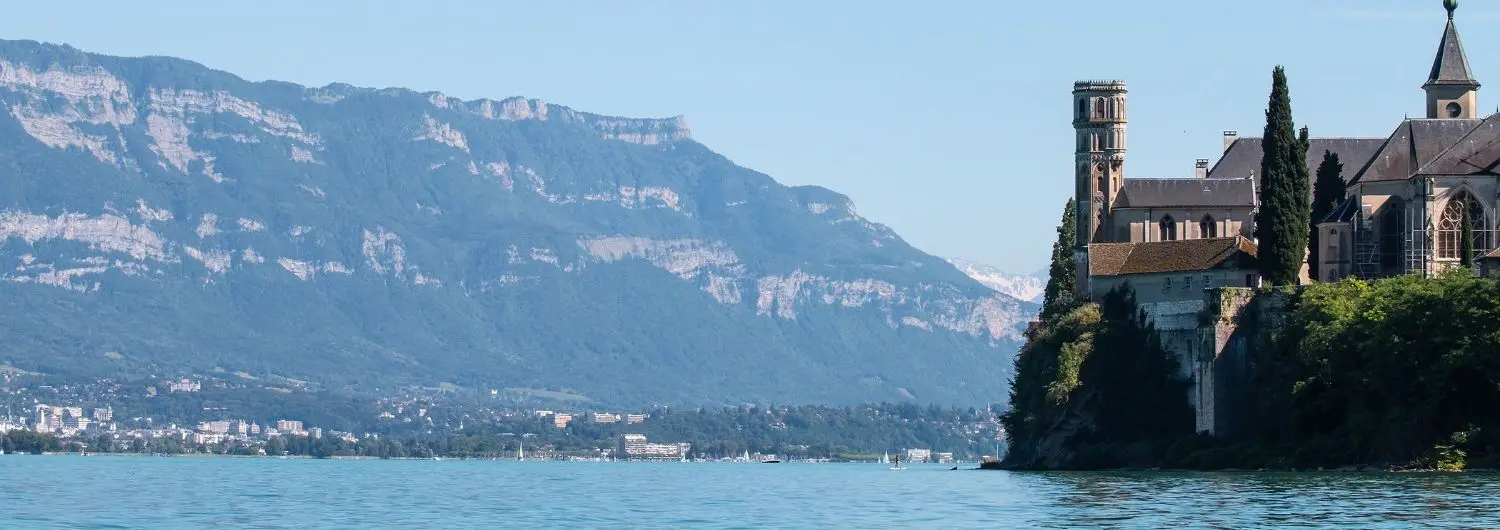 the most beautiful views of Lac du Bourget Hautecombe Abbey