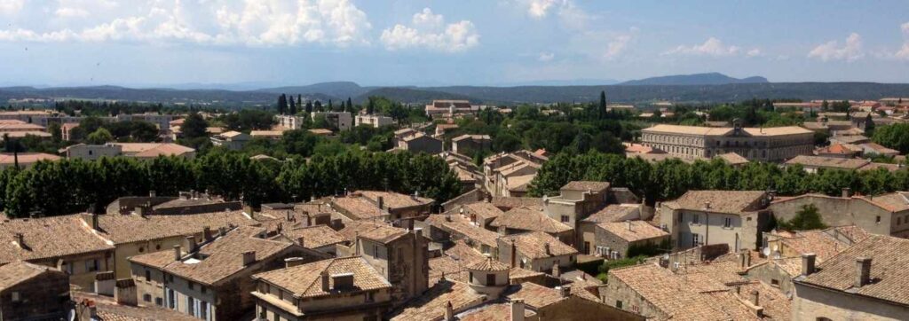 Vue du village d'Uzès